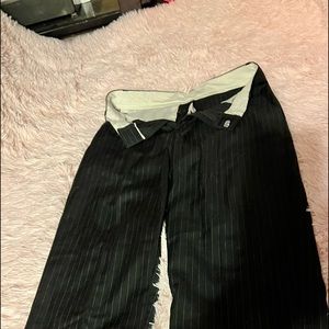 Young boys striped dress pants
